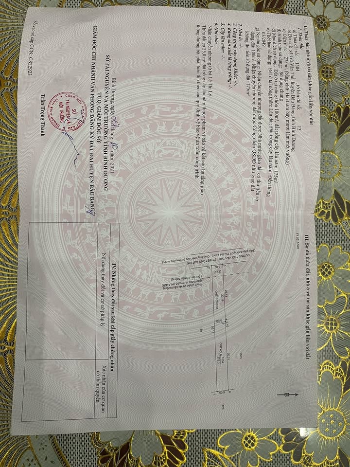 Đất nền Xã Trừ Văn Thố - Bàu Bàng 275m² giá 1 tỷ - Cơ hội đầu tư hấp dẫn!