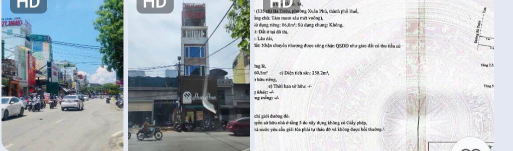 Nhà 5 tầng mặt tiền Bà Triệu, Huế 86m² giá 12 tỷ - Vị trí vàng trung tâm!