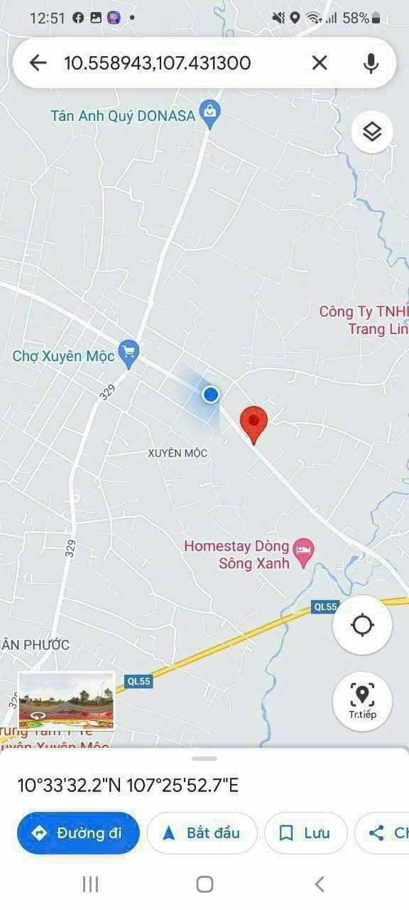 Đất mặt tiền Quốc lộ 55 cũ, Xã Xuyên Mộc, 480m² giá 6.8 tỷ - Vị trí đắc địa, pháp lý rõ ràng!