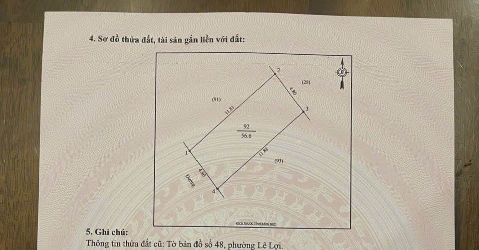 Đất 56m² Ngõ Phan Vân, Lê Lợi - Giá 1.85 tỷ, Vị trí đắc địa!