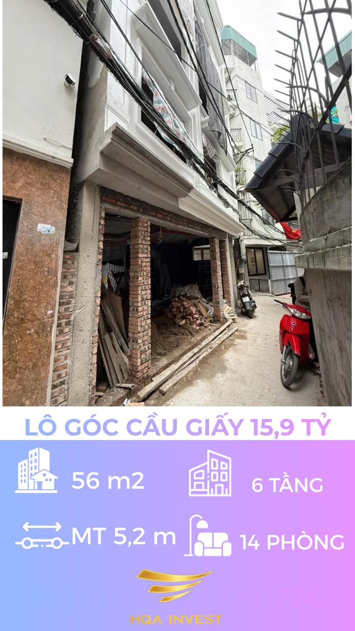 Nhà góc Cầu Giấy 56m² giá 15.9 tỷ - Đầu tư sinh lời cao!