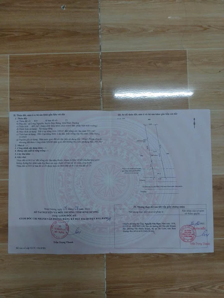 Đất thổ cư 500m² mặt tiền đường DH615, xã Long Nguyên chỉ 2.1 tỷ - Cơ hội đầu tư sinh lời!