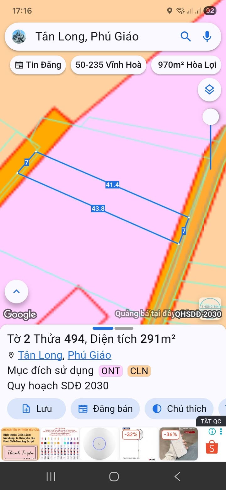 Đất nền Phường Tân Bình, TP. Dĩ An 301m² giá 1.45 tỷ - Cơ hội đầu tư vàng!