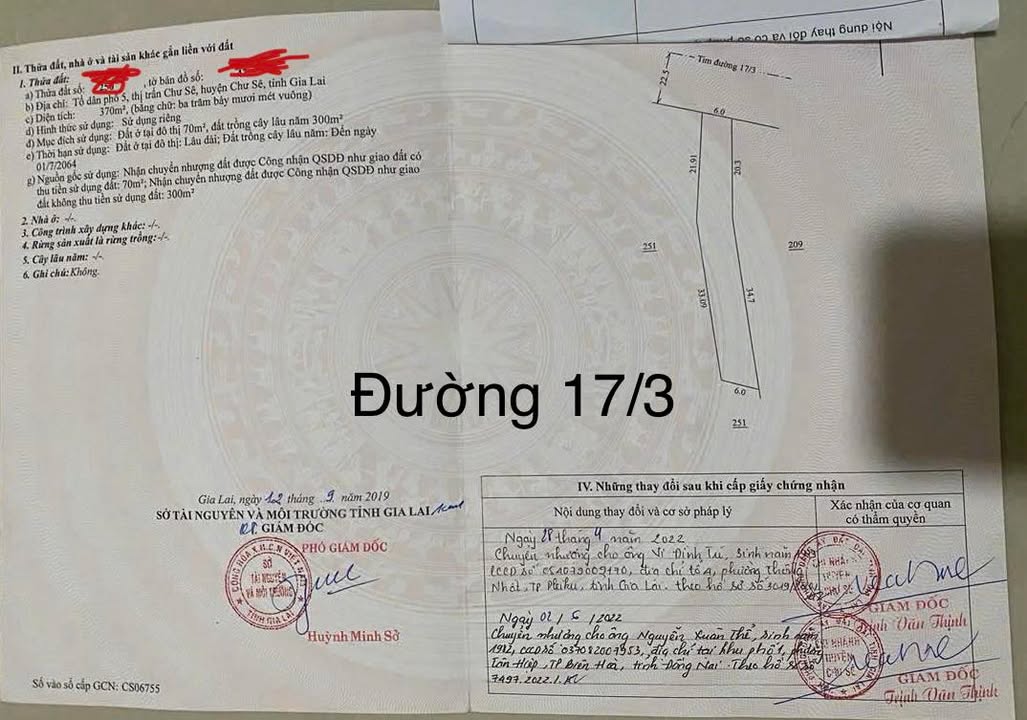 Lô đất mặt đường 17/3, Thị trấn Chư Sê, 330m² giá 2.4 tỷ - Đầu tư sinh lời ngay!