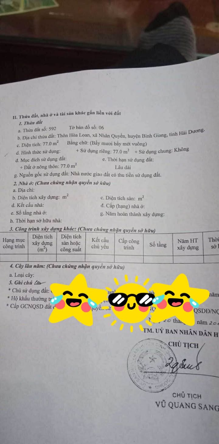 Bán nhà 3 tầng Hoà Loan, Bình Giang 77m² - Kinh doanh sầm uất!