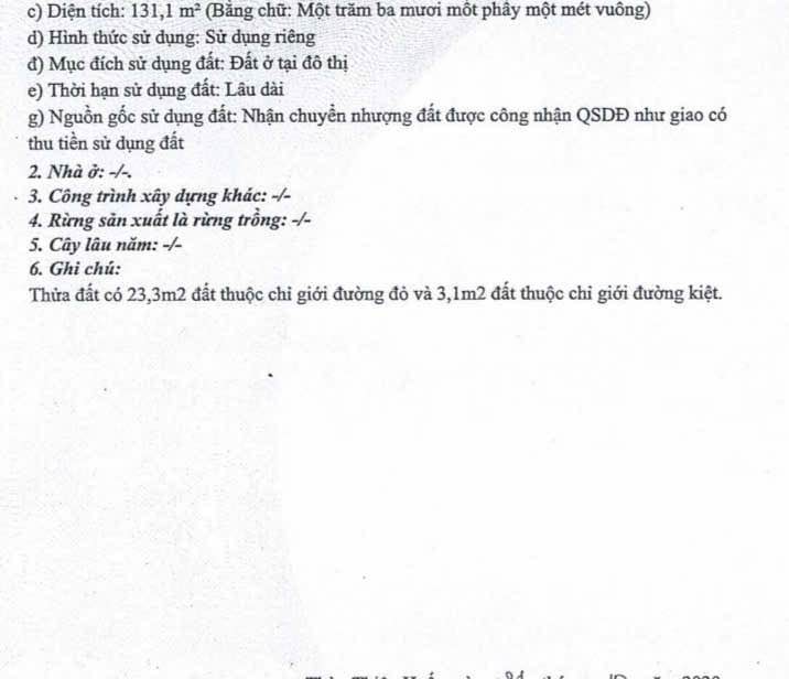 Đất 2 mặt tiền đường Bạch Đằng, TP. Huế 131m² giá 4 tỷ - Sổ hồng chính chủ!