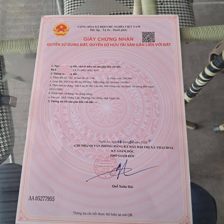 Đất nền Nghĩa Tiến 240m² - Đất cao ráo, bằng phẳng, giá tốt!