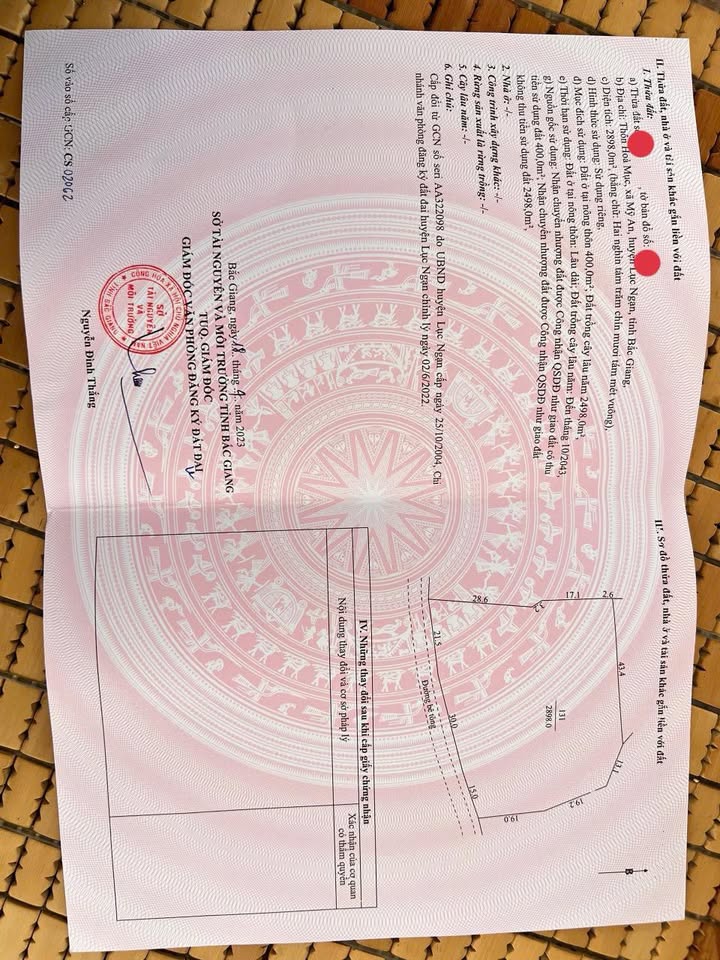 Đất nền xã Mỹ An, thị xã Chũ, 3000m² - Cơ hội đầu tư hấp dẫn!