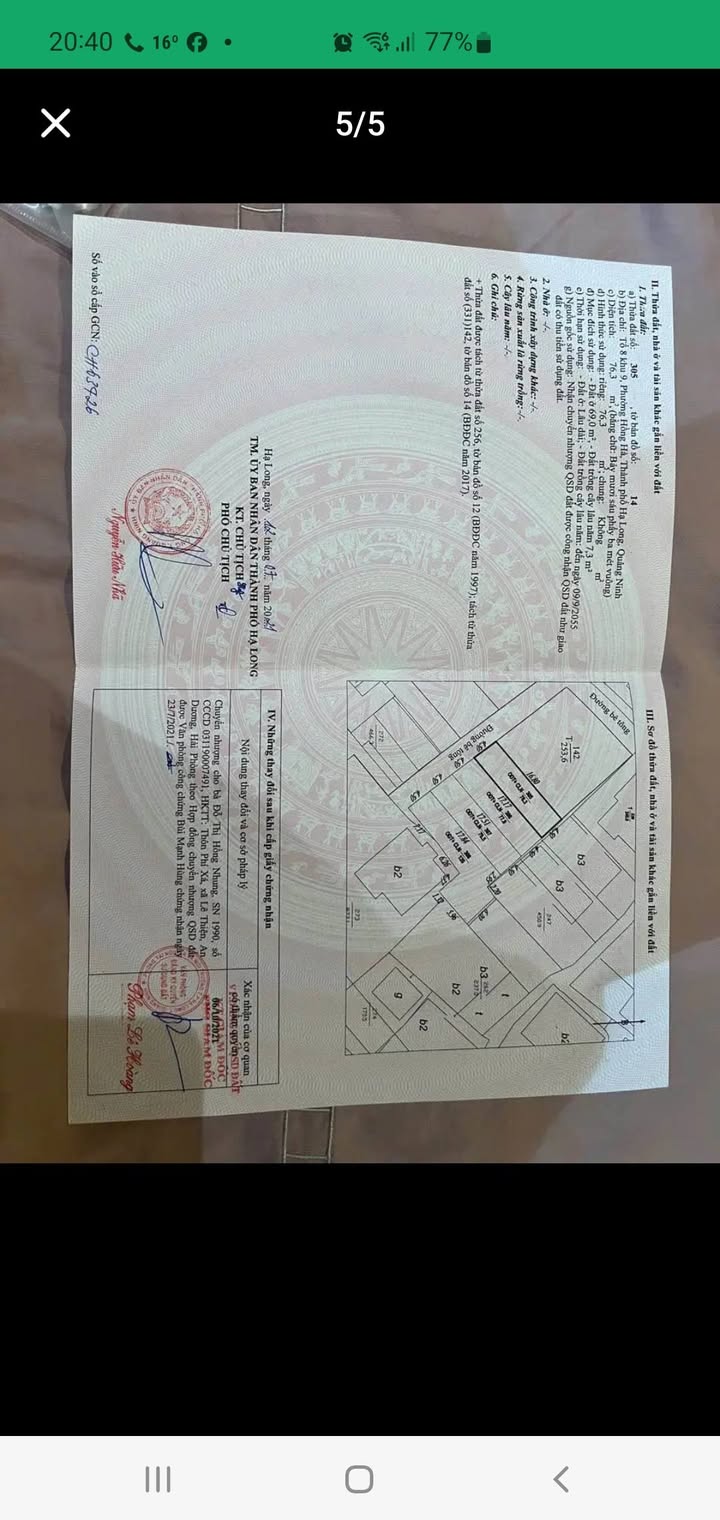 Đất nền Cẩm Phả 76.3m² giá 3 tỷ - Mặt tiền 4.5m, ô tô tận nơi!