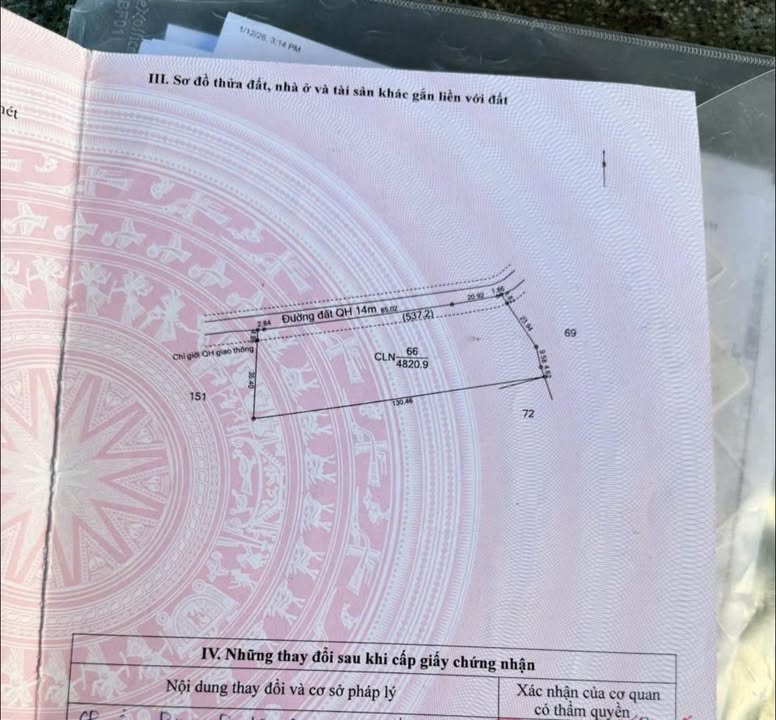 Đất nền đường bê tông QH, Thị trấn Quảng Phú, 1540m² - Cơ hội đầu tư tiềm năng!