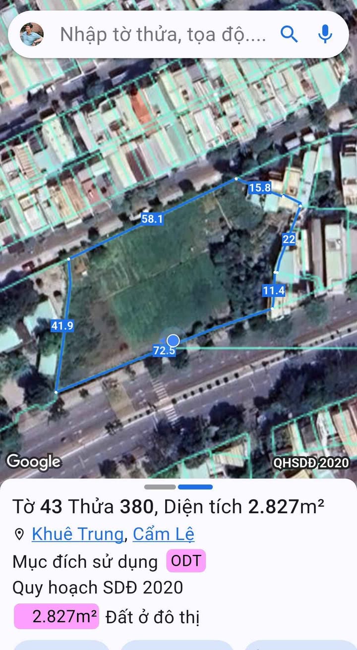 Đất nền Cẩm Lệ Đà Nẵng 2827m² giá 180 tỷ - Đầu tư sinh lời hấp dẫn!