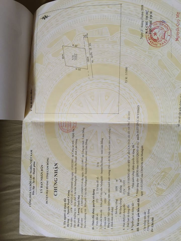 Đất nền Đạ Huoai Lâm Đồng 1071m² giá 94.5 tỷ - Cơ hội đầu tư hiếm có!