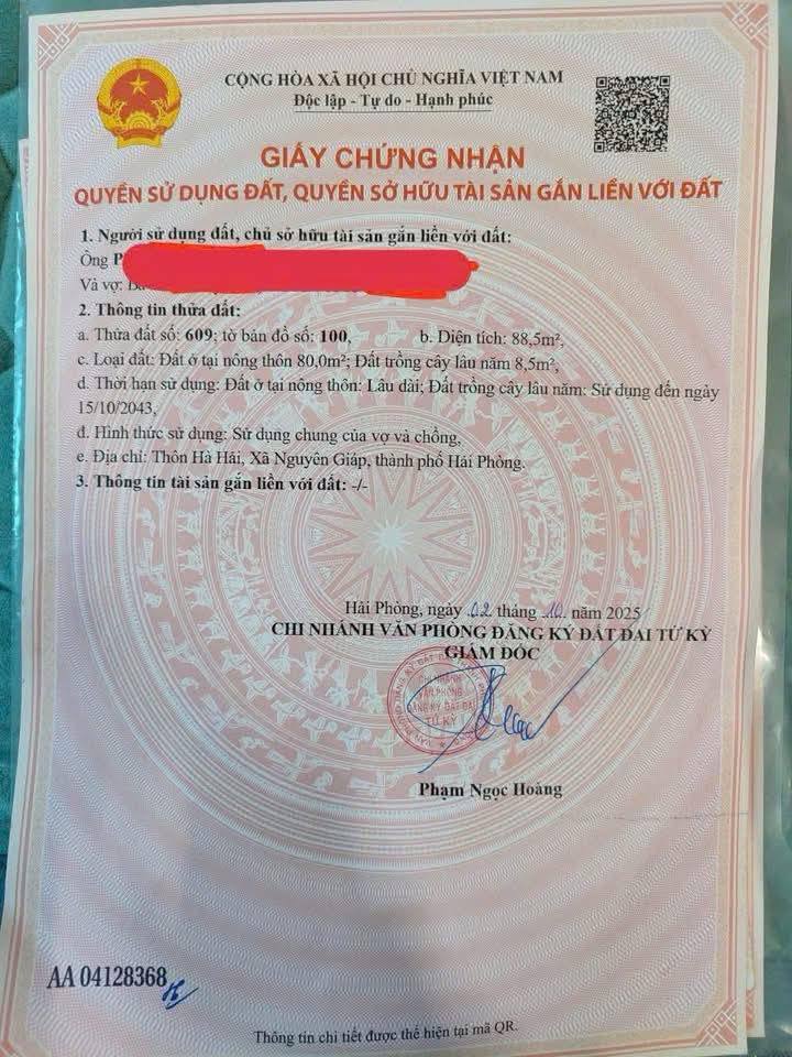 Đất nền Hữu Bằng - Kiến Thụy 88,5m² giá chỉ 700 triệu - Cơ hội đầu tư hấp dẫn!