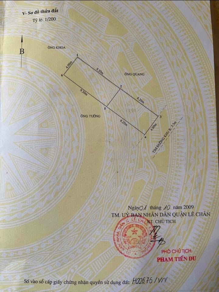 Đất mặt đường Trực Cát - Quận Lê Chân - 70m² giá 5.6 tỷ - Sổ đỏ chính chủ
