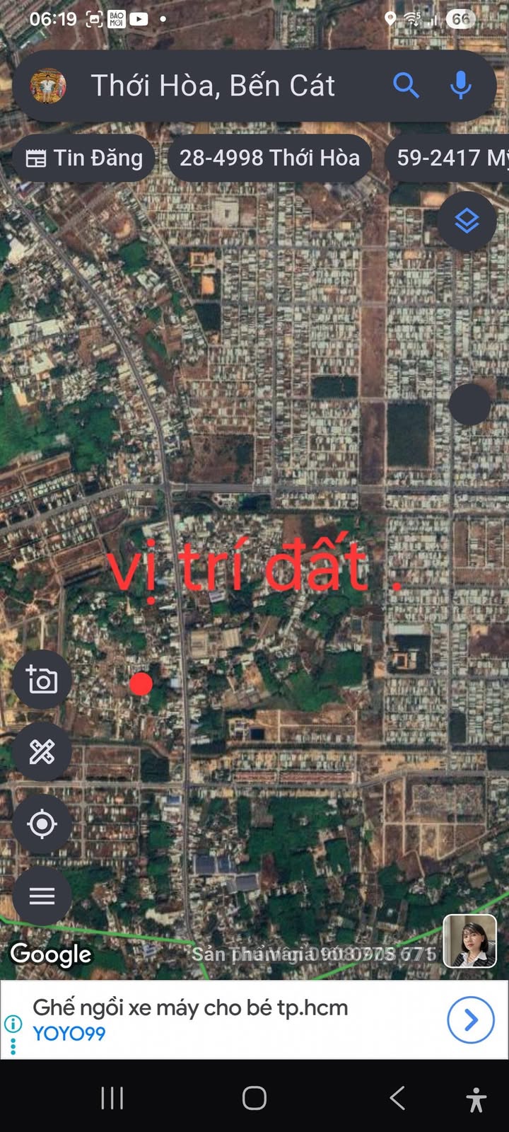 Đất thổ cư Phường Thới Hòa, Bến Cát 1195m² giá 4.5 tỷ - Đầu tư sinh lời cao!