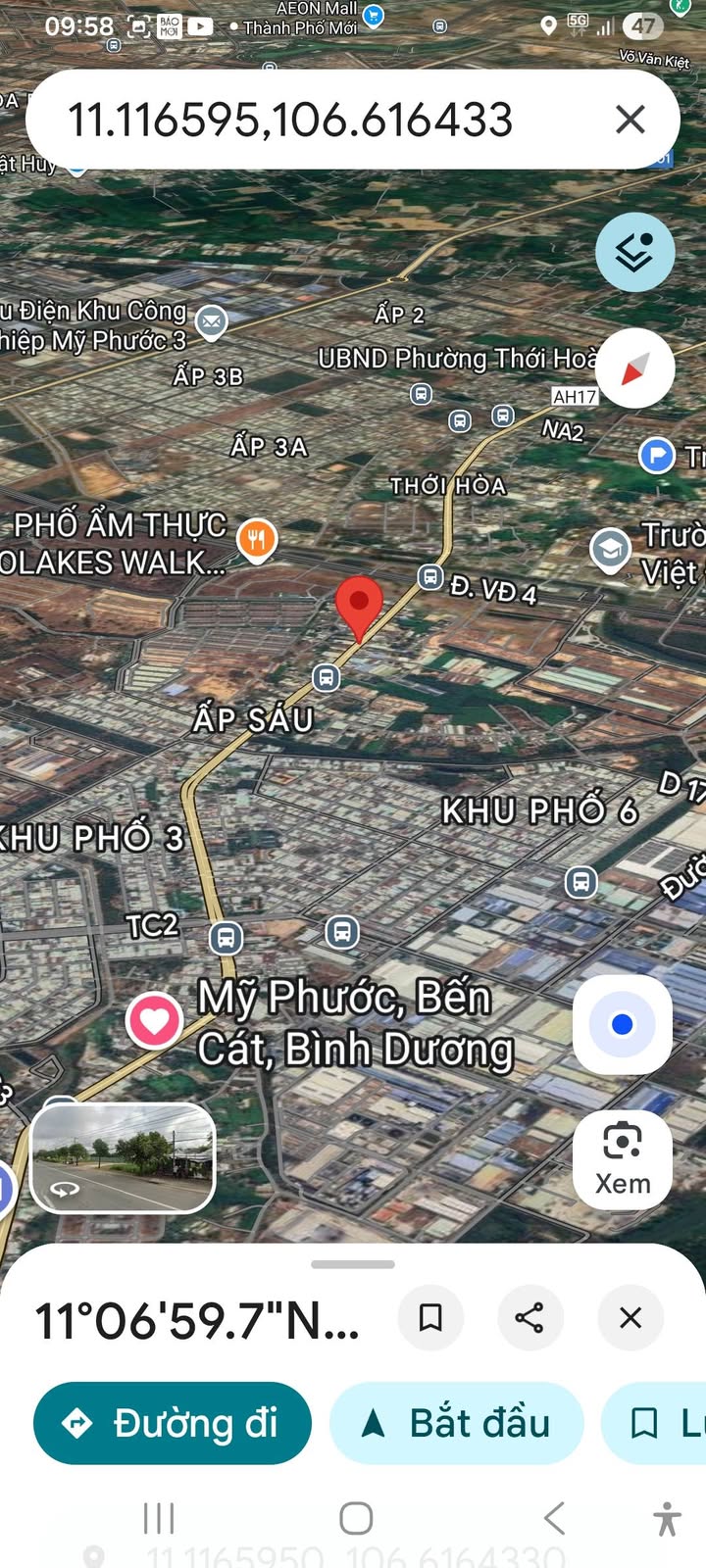 Đất nền khu Ecolakes Bến Cát 1050m² - Vị trí kinh doanh lý tưởng!