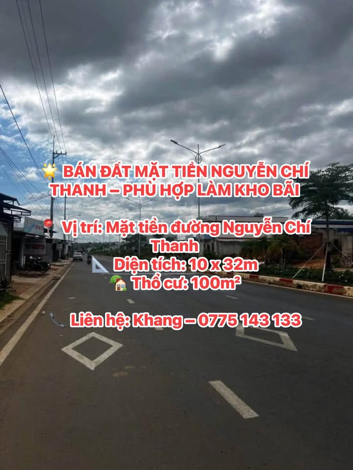 Đất mặt tiền Nguyễn Chí Thanh, 320m² giá 3.3 tỷ - Cơ hội đầu tư tuyệt vời!