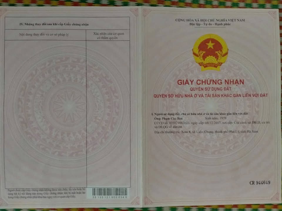 Đất thổ canh 119m² tại Phường Lam Hạ, Giá thỏa thuận - Sổ hồng chính chủ!