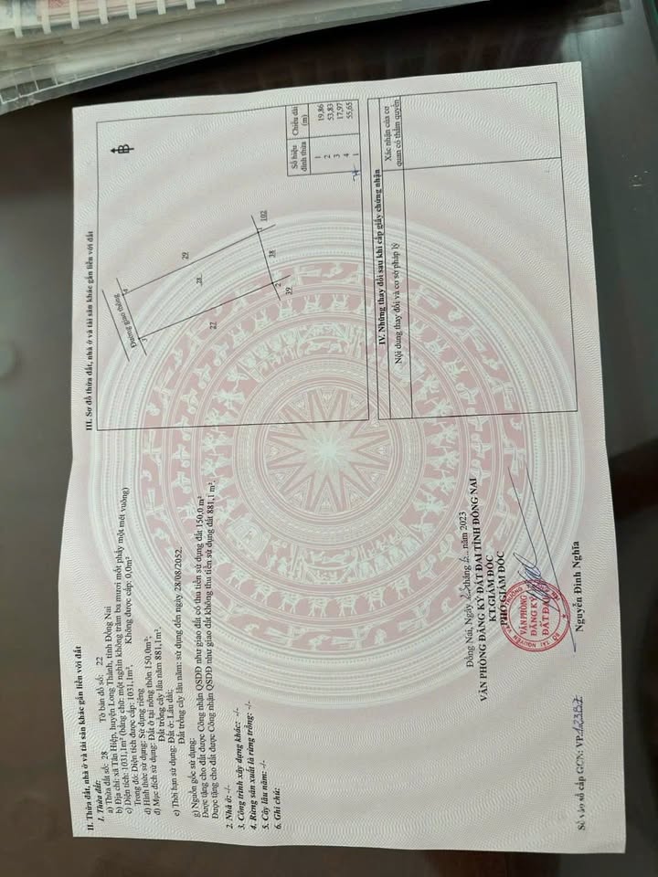 Đất thổ cư Tân Hiệp, Long Thành, 1031m² giá 6 tỷ - Cần bán gấp!