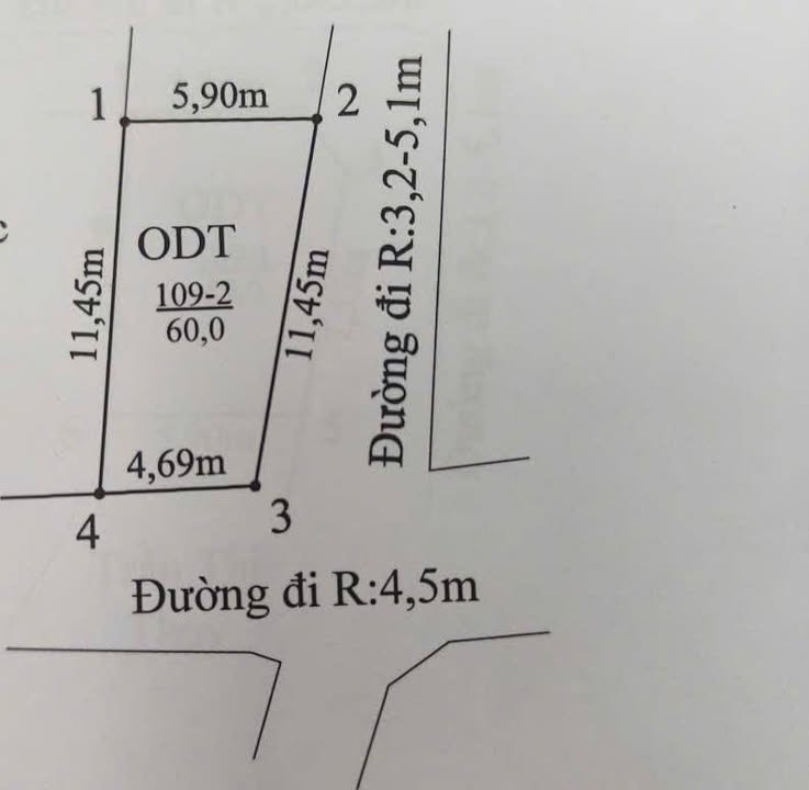 Đất nền lô góc 60m² tại phường Hoà Bình - Nở hậu, vị trí đẹp!