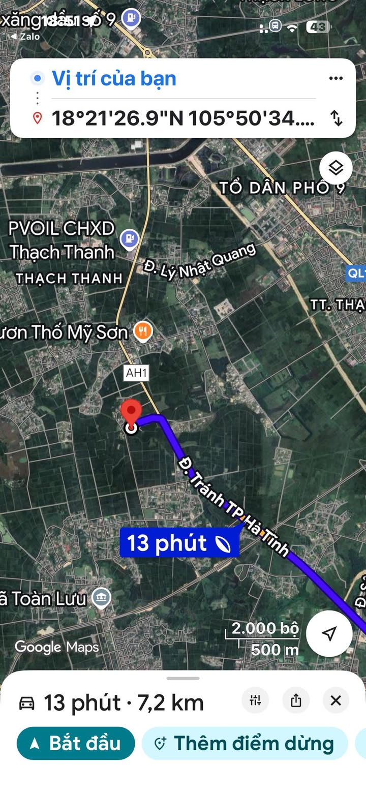 Đất nền Xã Thạch Hà 446m² giá thỏa thuận - Đầu tư lý tưởng cho kho xưởng!