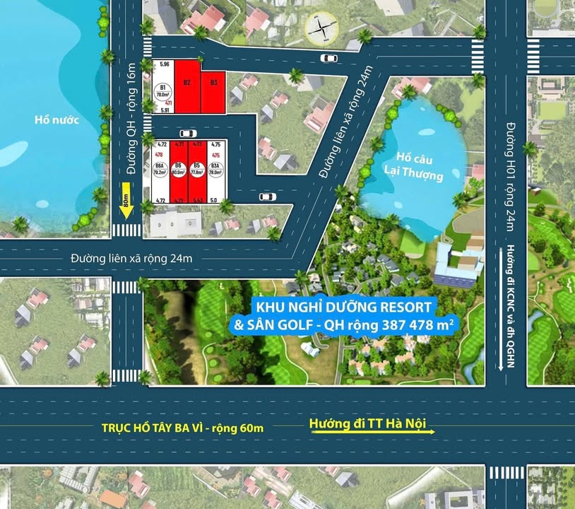 Đất thổ cư 80m² tại Lại Thượng, Thạch Thất - Giá chỉ 1 tỷ!