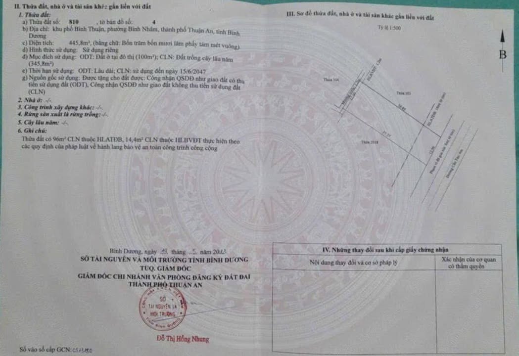 Đất thổ cư mặt tiền đường Cầu Tàu Hưng Định 445m² giá 10 tỷ - Cơ hội đầu tư tuyệt vời!