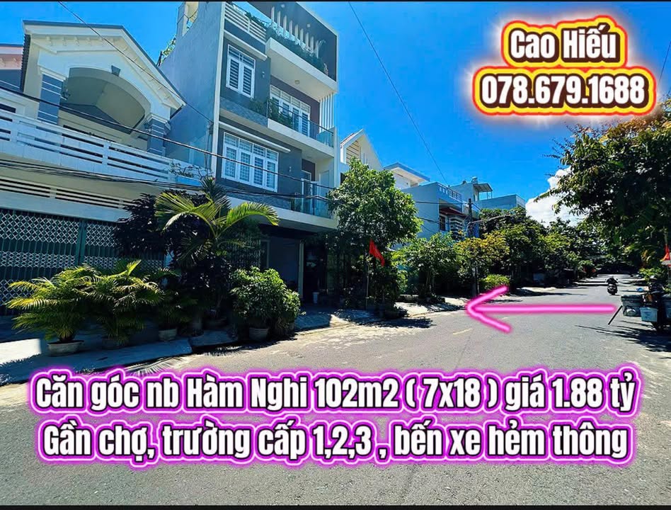Nhà cấp 4 góc đường Hàm Nghi, Phú Yên 102m² giá 1.88 tỷ - Sân vườn rộng thoáng