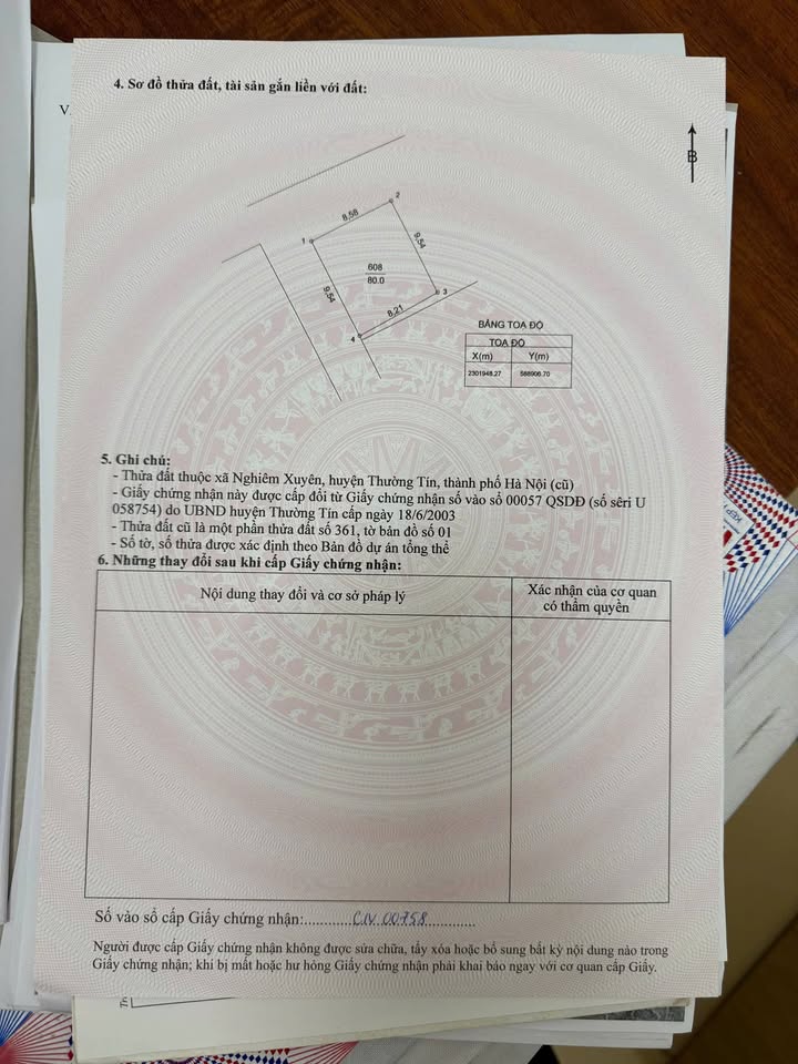 Đất nền lô góc 80m² Thượng Phúc - Giá chỉ 4 tỷ VND - Cơ hội đầu tư hấp dẫn!