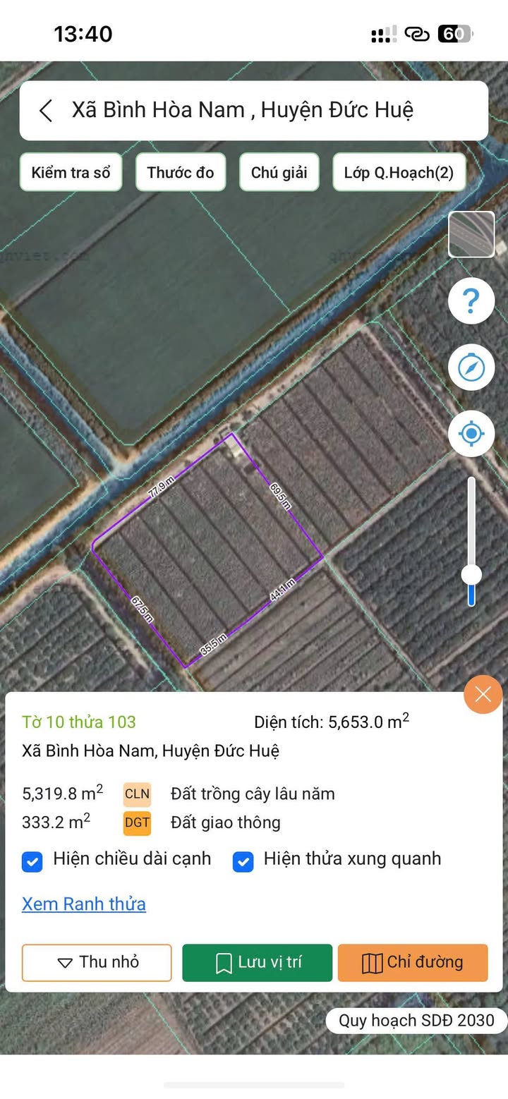 Đất vườn Ấp 3, Xã Bình Hòa Nam, Huyện Đức Huệ, 10.000m² chỉ 3.1 tỷ - Cơ hội đầu tư tuyệt vời!