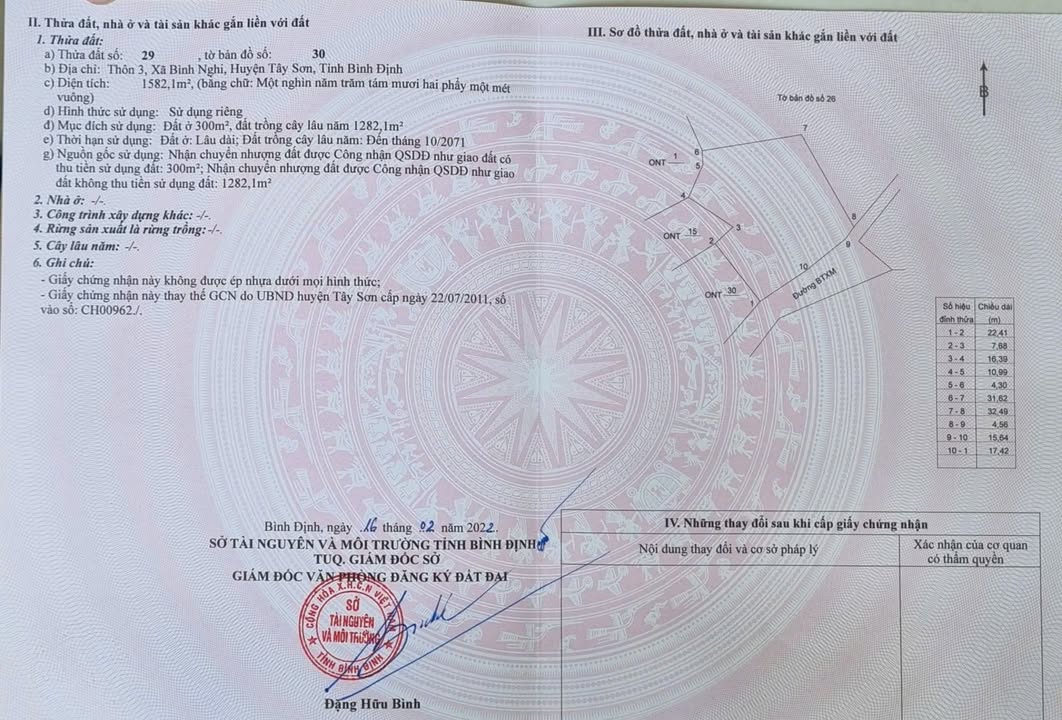 Đất thổ cư 300m² Thôn 3, Bình Nghi, Tây Sơn - Giá chỉ 1.7 tỷ!