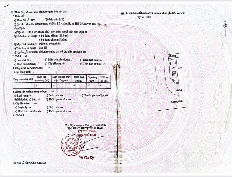 Đất nền Hải Lý - Hải Hậu 211m² giá 3 tỷ - Sổ đỏ chính chủ, vị trí đẹp!