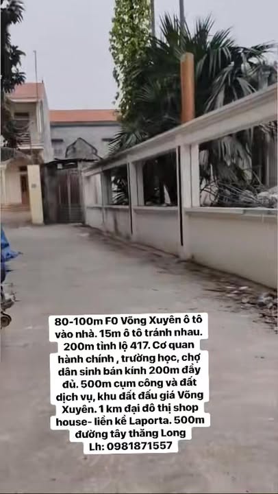 Đất nền Võng Xuyên 90m² giá thỏa thuận - Ô tô vào tận nơi!