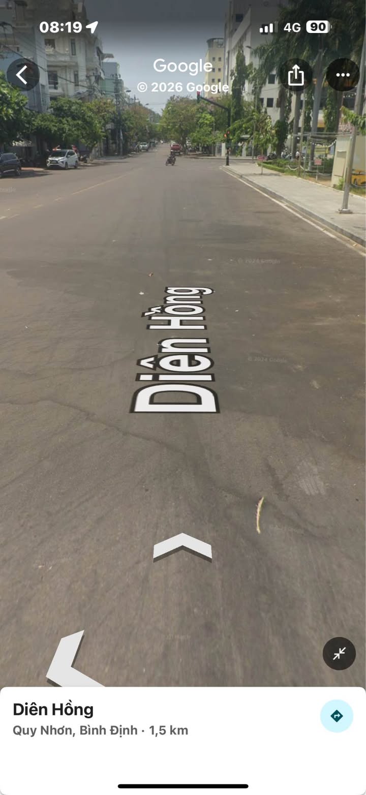 Đất ôm góc 2 mặt tiền đường Diên Hồng, Quy Nhơn 72m² giá 10.5 tỷ - Vị trí đắc địa gần biển!