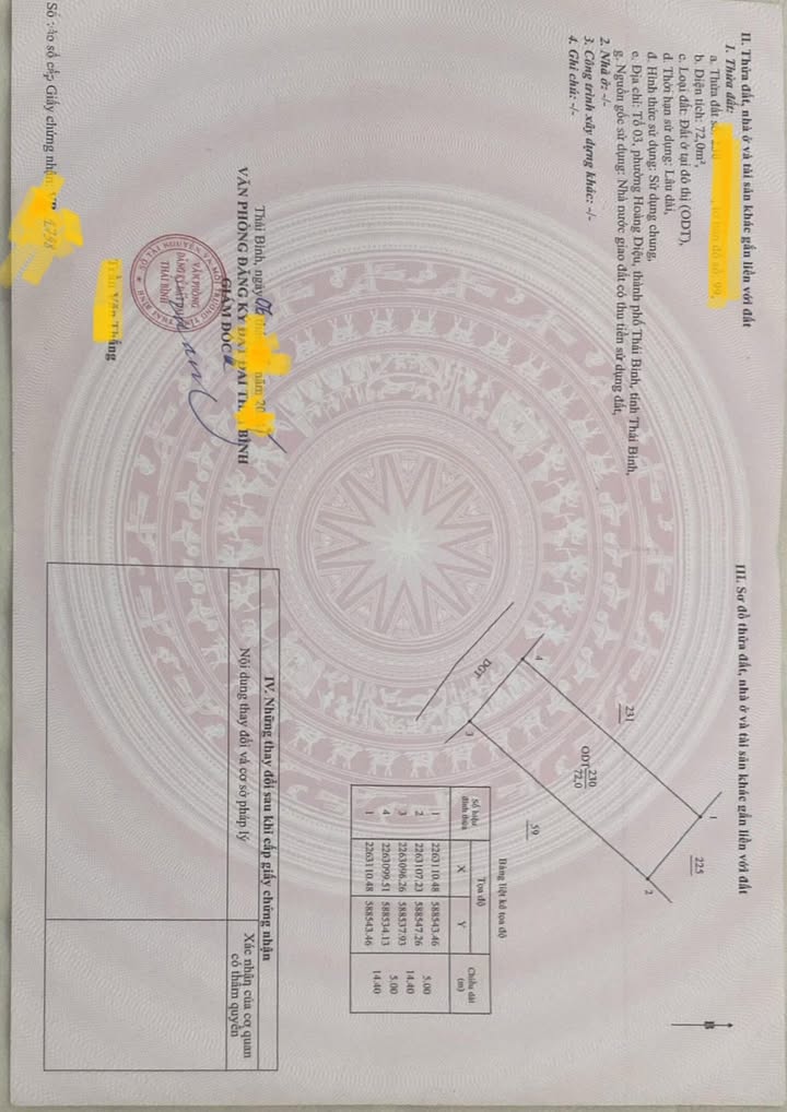 Đất nền phường Hoàng Diệu, Thái Bình 72m² - Chính chủ bán gấp!