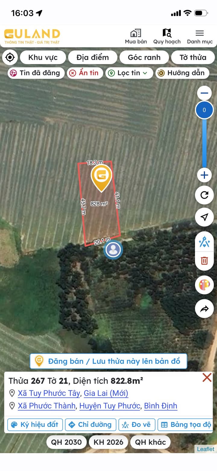 Đất vườn xã Phước Thành, huyện Tuy Phước, 822m² - Giá chỉ từ 200 triệu!