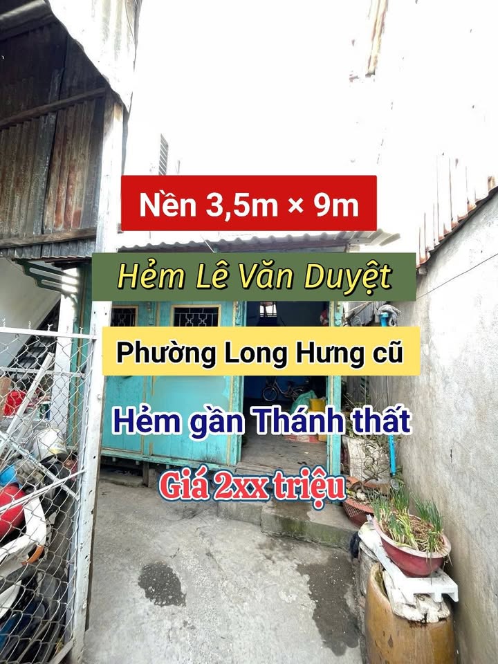 Bán đất nền hẻm Lê Văn Duyệt, 33m², 290 triệu - Sổ hồng chính chủ!