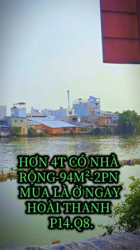 Nhà phố 94m² Hẻm Hoài Thanh, Quận 8 giá 4 tỷ - Sổ hồng chính chủ!