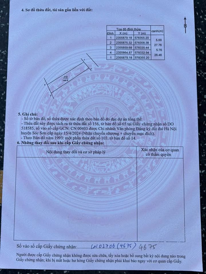 Đất vườn Thái Lai, Sóc Sơn 420m² giá 5.88 tỷ - Đầu tư sinh lời lý tưởng!