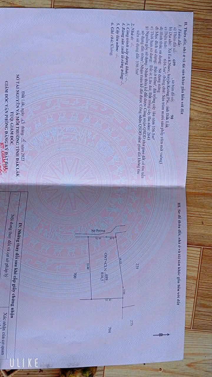 Đất thổ cư 600m² tại xã Ea Yông, Huyện Krông Pắc giá chỉ 999 triệu - Đầu tư tuyệt vời!