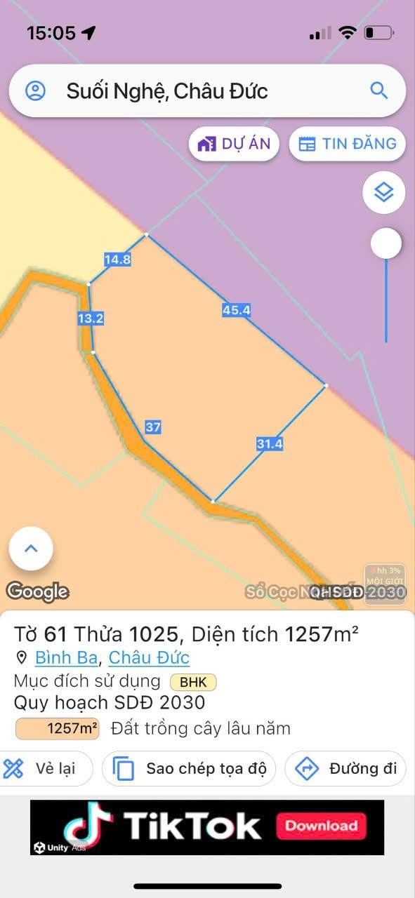 Đất nền Xã Ngãi Giao 1258m² giá 1.25 tỷ - Cơ hội đầu tư hấp dẫn!