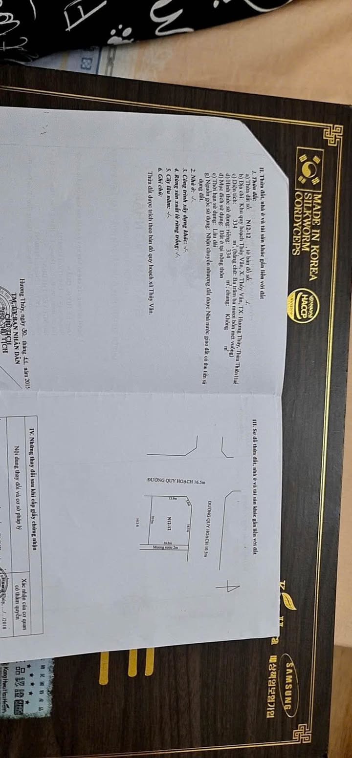 Bán đất 2 mặt tiền KQH TD2 Thủy Vân, 334m² chỉ 6.68 tỷ - Vị trí đắc địa!