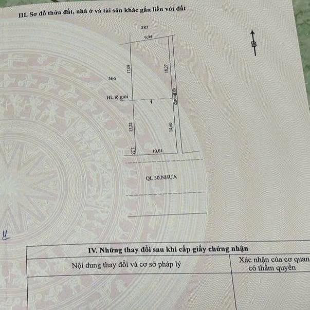Đất nền 2 mặt tiền Thạnh Nhựt 319m² giá 2.65 tỷ - Cơ hội đầu tư tuyệt vời!