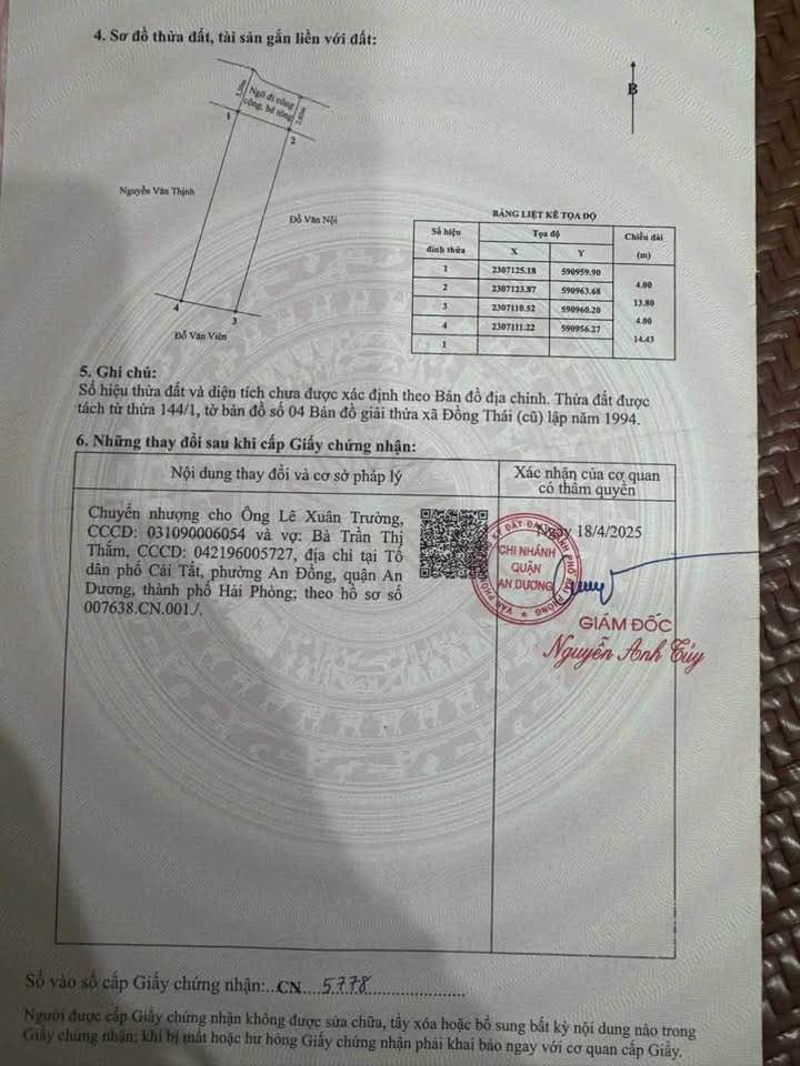 Đất nền ngõ ô tô Văn Phong, Đồng Thái, Hải Phòng 56m² giá 1.9 tỷ - Đầu tư sinh lời tuyệt vời!