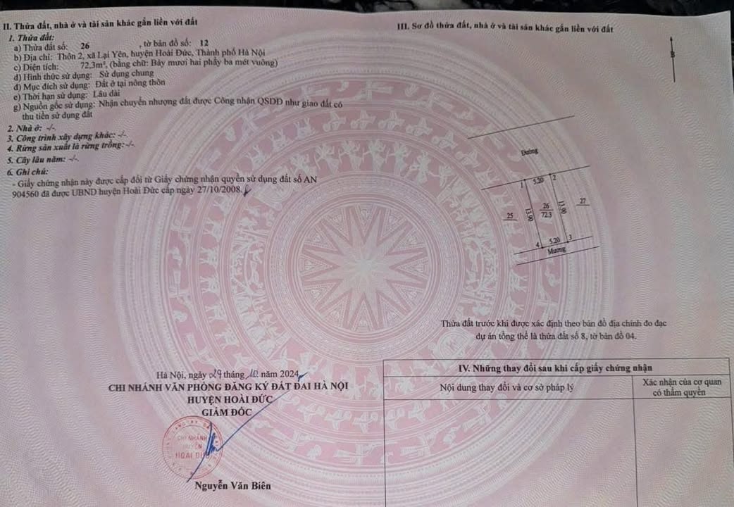 Đất thổ cư An Thọ Hoài Đức 70m² giá 8.4 tỷ - Kinh doanh siêu đỉnh!