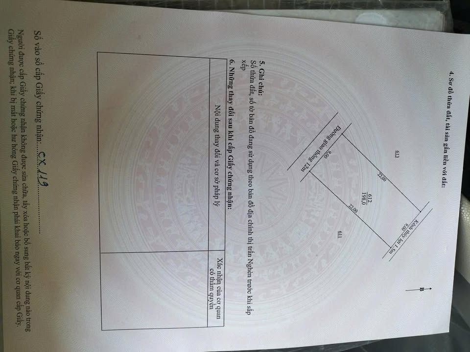 Đất thổ cư 198m² tại TDP 10, Xã Vượng Lộc - Giá chỉ 1 tỷ VND