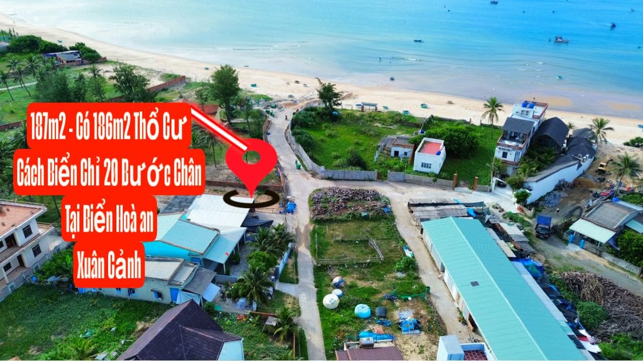 Đất nền ven biển Hòa An, Xuân Cảnh 197m² giá chỉ 2 tỷ - Cơ hội vàng cho nhà đầu tư!