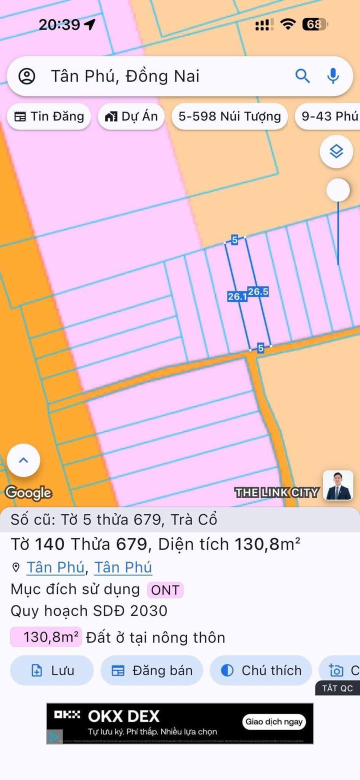 Đất nền Trà Cổ Tân Phú 130m² giá 620 triệu - Đầu tư sinh lời ngay!