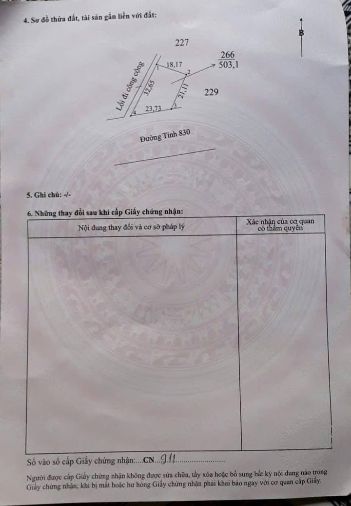 Đất nền mặt tiền 830, xã Mỹ Lệ, 1307m² giá 5.7 tỷ - Cơ hội đầu tư hấp dẫn!