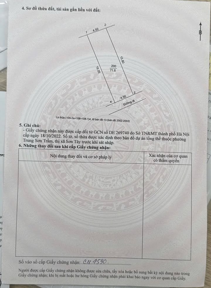 Đất thổ cư 72m² tại Trung Sơn Trầm, giá thỏa thuận - Đầu tư sinh lời ngay!